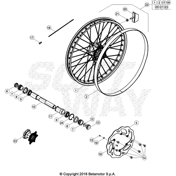 ROUE AV. BETA 125 RACE 2025